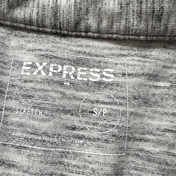 Express Heathered Gray Polo Shirt Size S - Picture 3 of 7